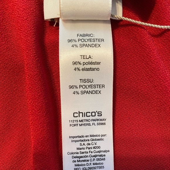 Chico's Convertible Dress Size S Red Classic Office Resort Travel Date Night - Picture 9 of 9